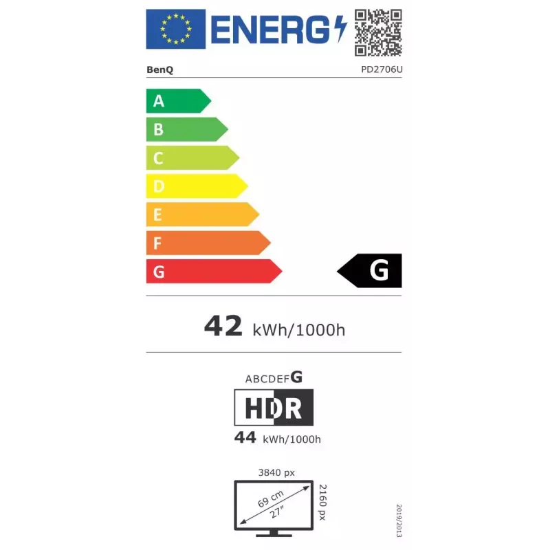 BenQ PD2706U arvutimonitor 68,6 cm (27 tolli) 3840 x 2160 pikslit 4K Ultra HD LCD must