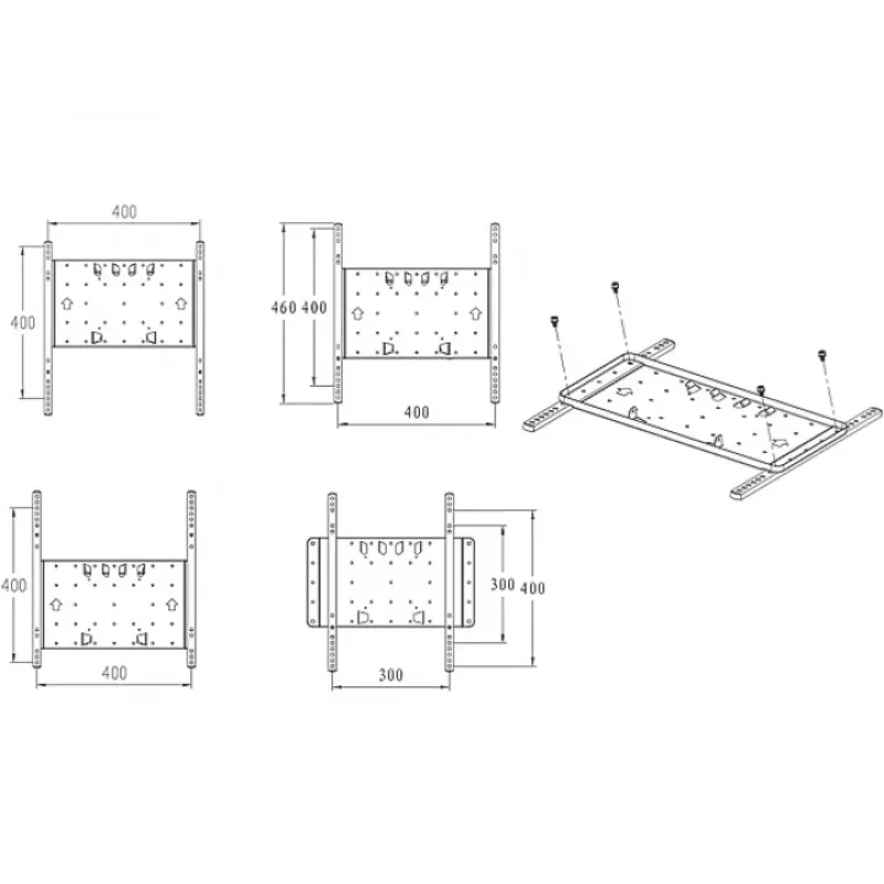 Kinnitusklamber Multibrackets M VESA Super õhuke Tilt & Turn