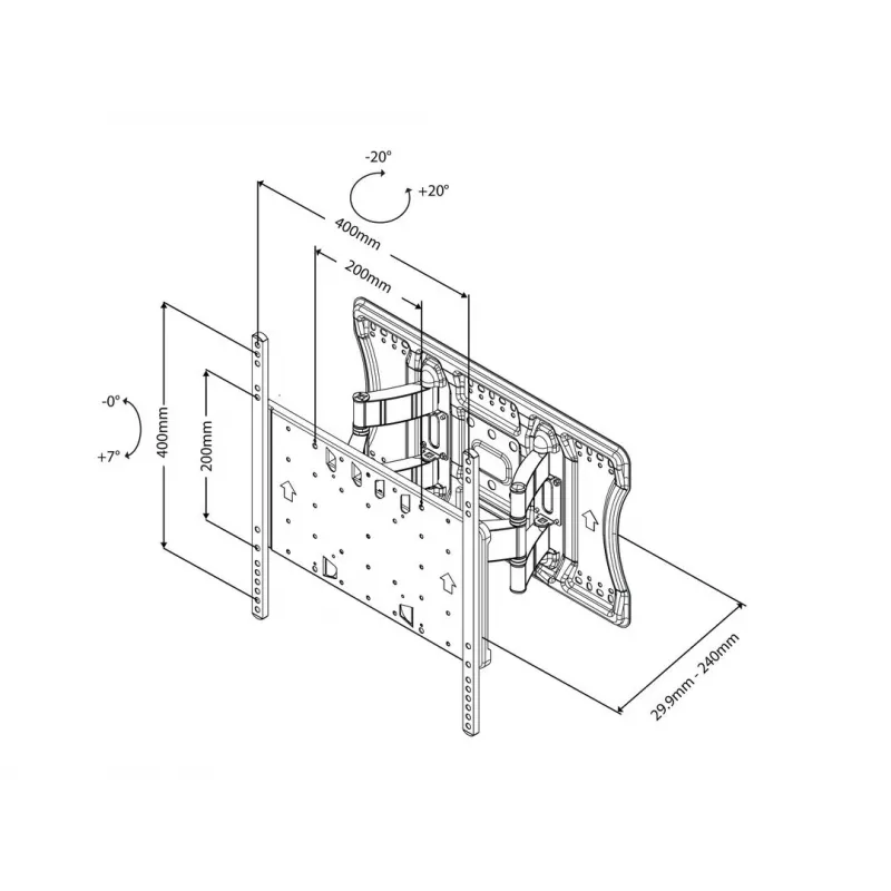 Kinnitusklamber Multibrackets M VESA Super õhuke Tilt & Turn