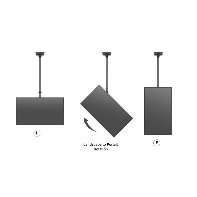 Multibrackets M Public Ceilingmount Medium Single 3000, 30 kg, 81.3 cm (32 tolli), 139.7 cm (55 tolli), 200 x 100 mm, 400 x 400 mm, 860 - 3130 mm