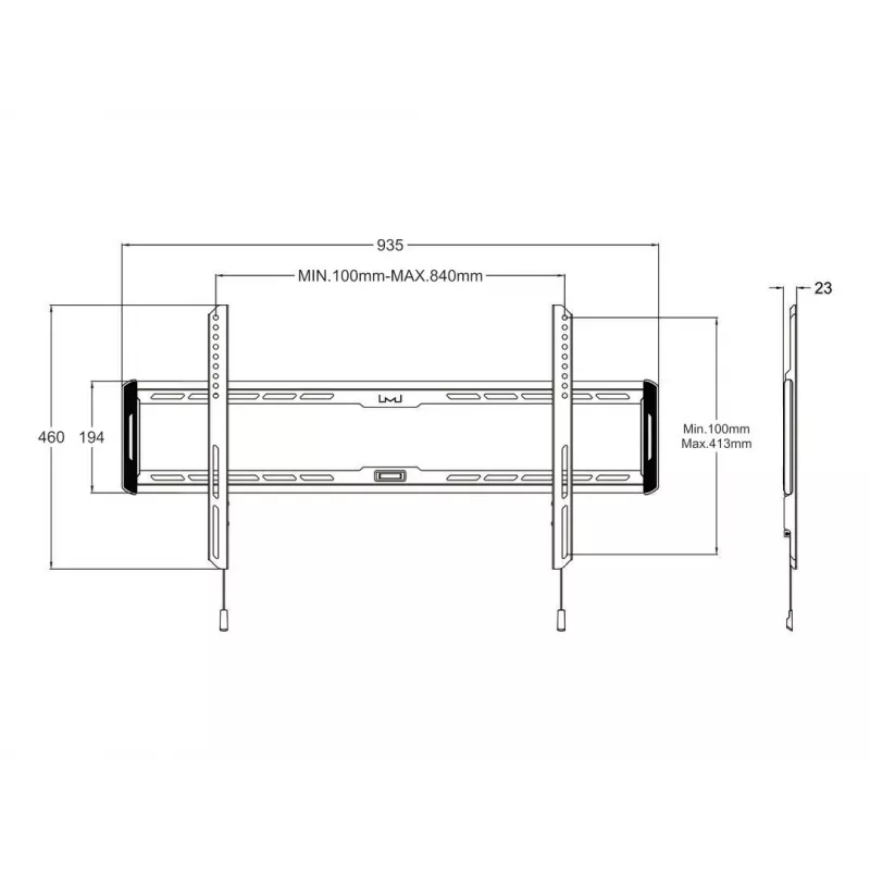 Multibrackets M Universal Wallmount Fixed Large Must
