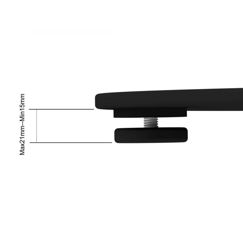 Multibrackets Display Stand M 180 Single Must põrandaalusega