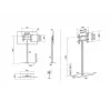 Multibrackets Display Stand M 180 Single Must põrandaalusega