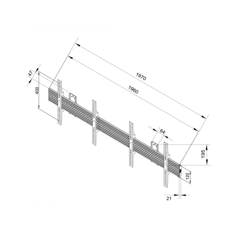 Multibrackets M Wallmount Pro MBW2U fikseeritud must
