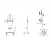 Multibrackets M Public Floorstand Basic 180 koos riiuli ja kaamerahoidikuga
