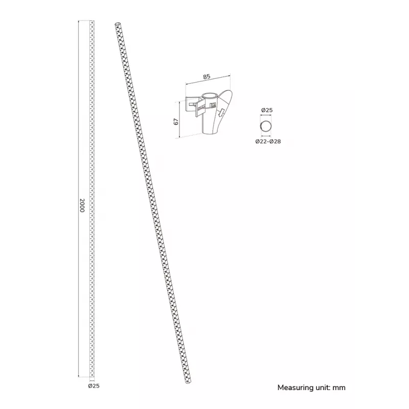 Kaablikate Neomounts ADS06-142WH Ø25 mm Valge kaablikorralduseks