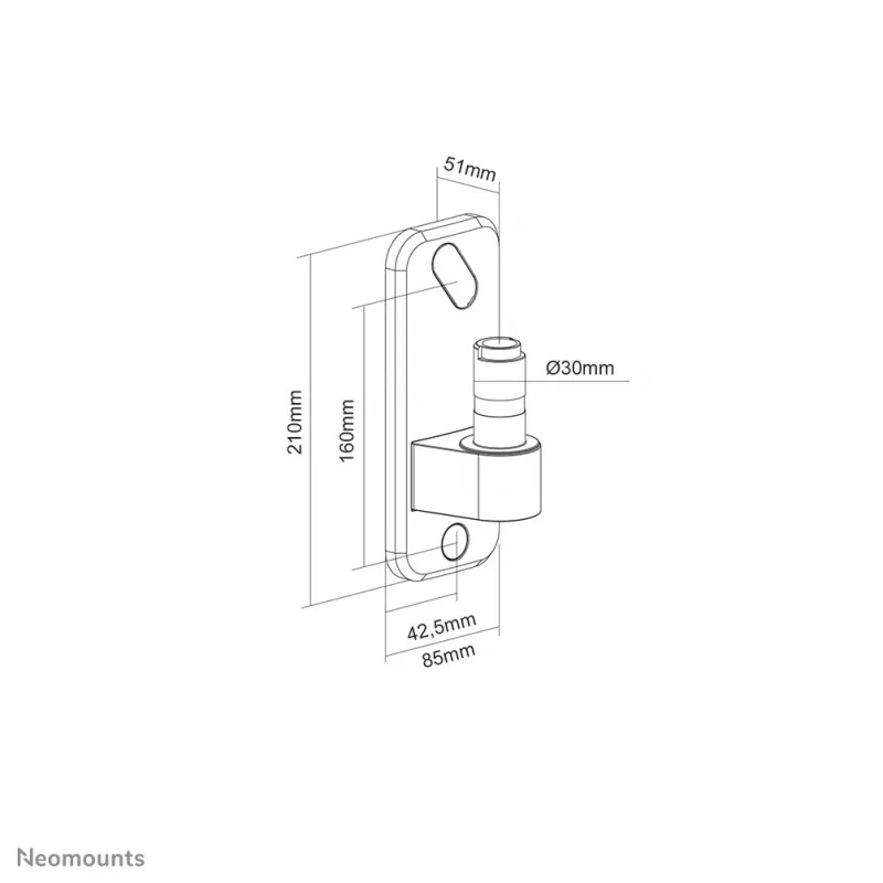 Seinaplaat Neomounts AWL75-450BL Must Alumiinium 660g 85mm