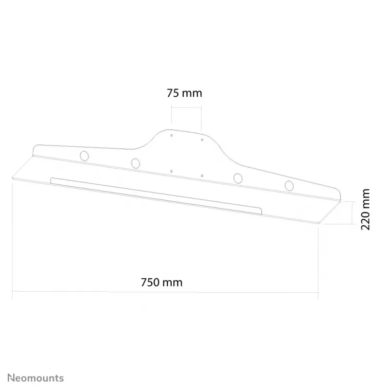 Neomounts KEYB-V100 klaviatuuri/hiire riiul - l 75 cm