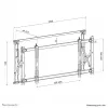Seinale paigaldatav videokinnitus Neomounts LED-VW1750Must — ühe ekraani, toetab 32 tolli–55 tolli, max 35 kg, VESA 200x200–600x400, must