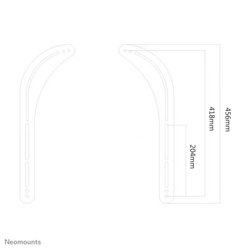 Neomounts NM-USP100Must Sonos heliriba hoidik - max 15 kg - ekraani paigaldus