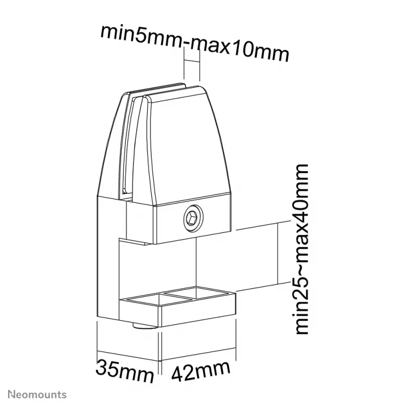 Neomounts NS-CLMP40Valge lauaklambrikomplekt (2 tk) - max 5 kg