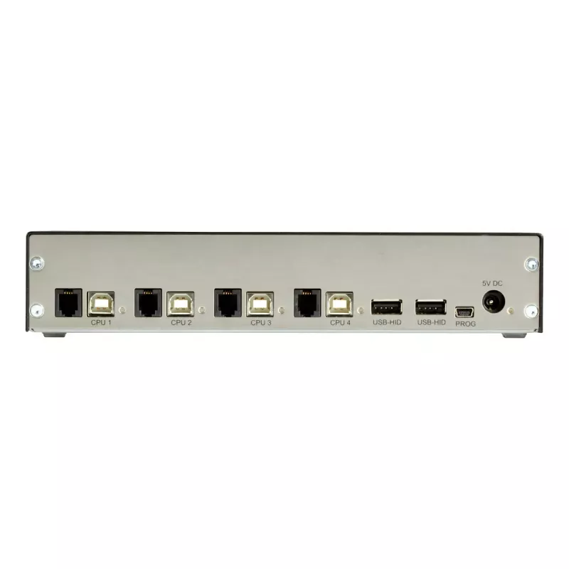 KVM-lüliti Must Box ACX1004A-HID2 USB-klaviatuuri ja hiirega must