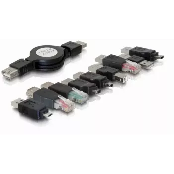 USB-adapterikomplekt DeLOCK 18612 Must 10 osa