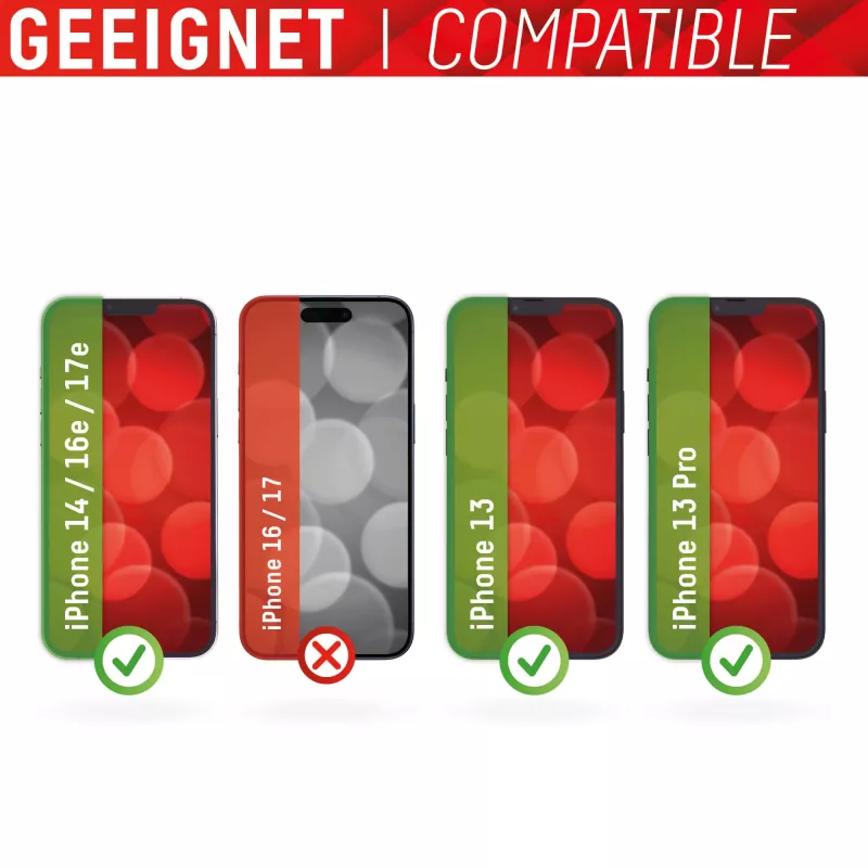 Displex privaatsusekraani kaitse (10H) Apple iPhone 13/13 Pro/14/16e/17e jaoks, öko-paigaldusraam, privaatsusfilter
