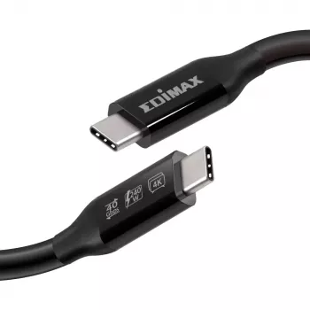 Kaabel Edimax UC4 0,5 m 40 Gbit/s Must isane–isane