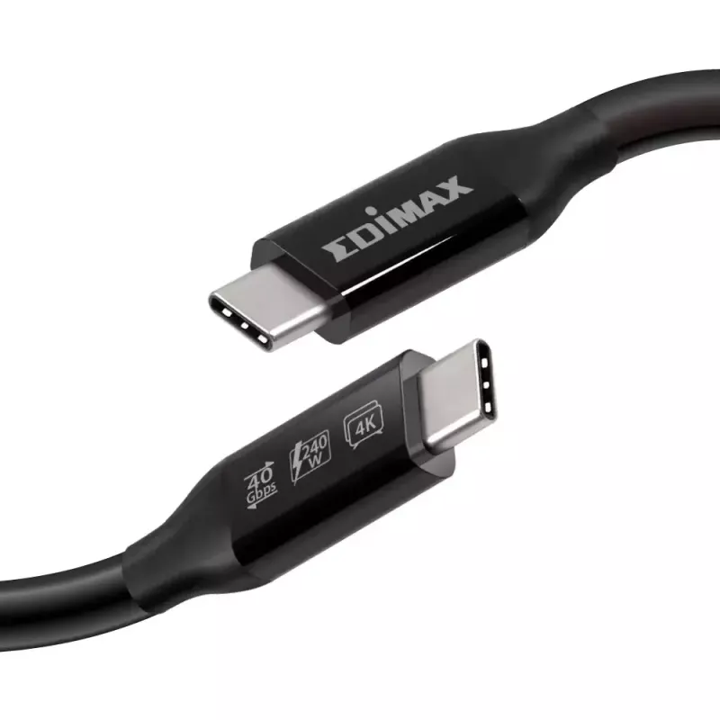 Kaabel Edimax UC4 0,5 m 40 Gbit/s Must isane–isane