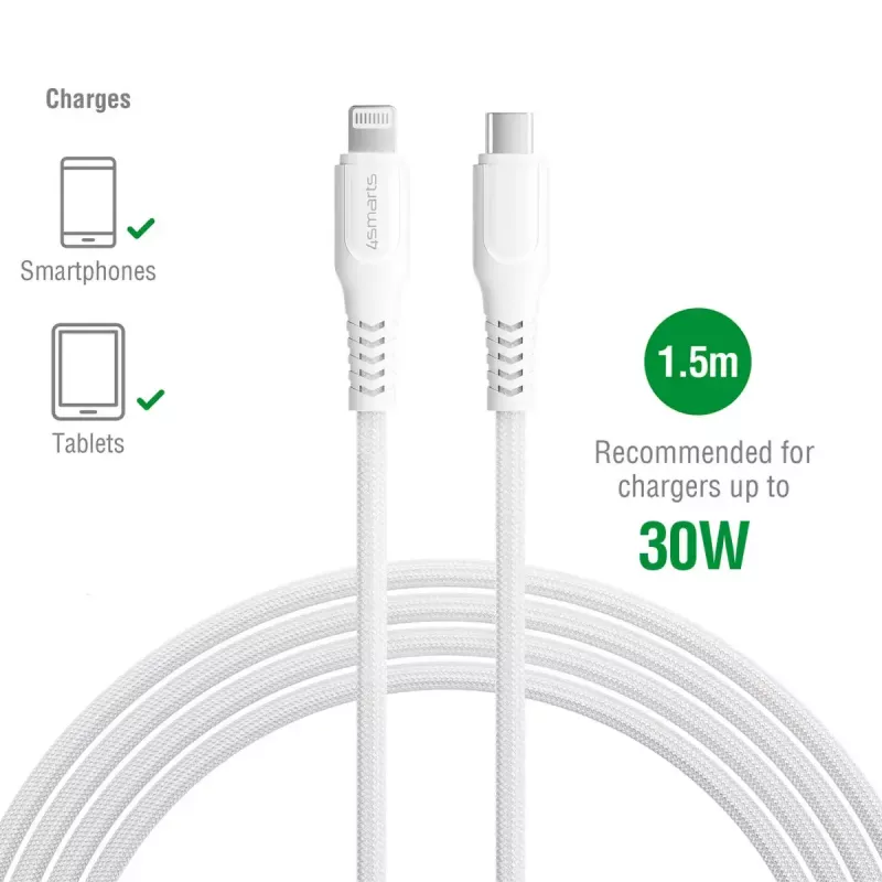 Lightning-kaabel 4smarts 465592 1,5 m USB-C Lightningile