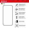Displex Full Cover ekraanikaitseklaas (10H) Apple iPhone 15/15 Pro jaoks, Eco paigaldusraam, Full Cover