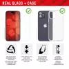 Displexi ekraanikaitseklaas + ümbris Apple iPhone 15-le, Eco paigaldusraam, kriimustuskindel