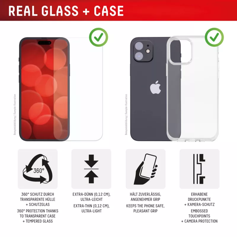 Displexi ekraanikaitse ja ümbris Apple iPhone 16-le, Eco paigaldusraam, kriimustuskindel