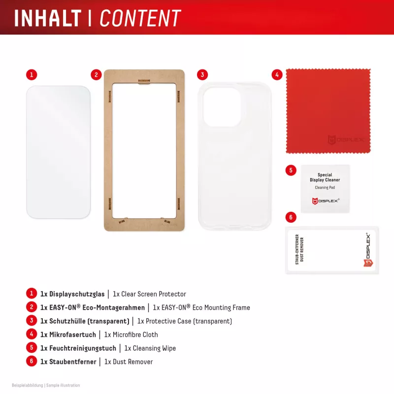 Displexi ekraanikaitse ja ümbris Apple iPhone 16-le, Eco paigaldusraam, kriimustuskindel