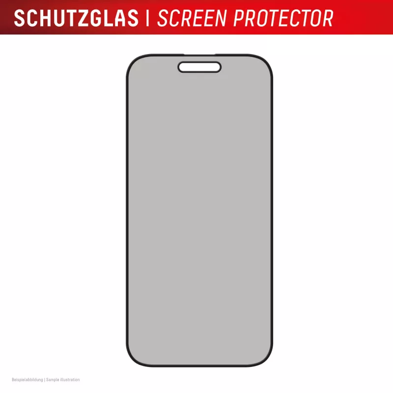 Displexi privaatsusekraani kaitse (10H) Apple iPhone 16 jaoks, Eco kinnitusraam, privaatsusfilter