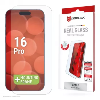Displex ekraanikaitse (10H) Apple iPhone 16 Pro jaoks, Eco paigaldusraam, kriimustuskindel