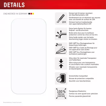 Displex ekraanikaitse (10H) Apple iPhone 16 Pro jaoks, Eco paigaldusraam, kriimustuskindel