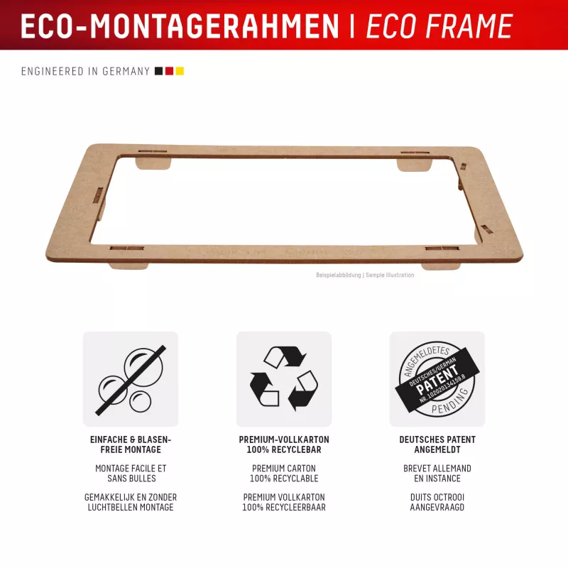 Displex ekraanikaitse (10H) Apple iPhone 16 Pro jaoks, Eco paigaldusraam, kriimustuskindel