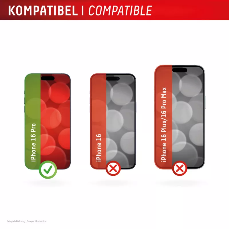 Displex ekraanikaitse (10H) Apple iPhone 16 Pro jaoks, Eco paigaldusraam, kriimustuskindel