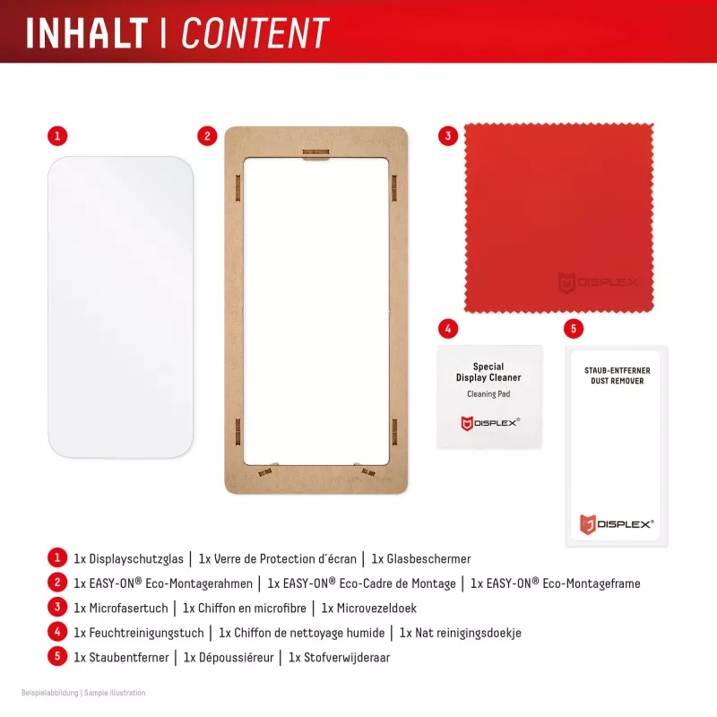 Displex ekraanikaitse (10H) Apple iPhone 16 Pro jaoks, Eco paigaldusraam, kriimustuskindel