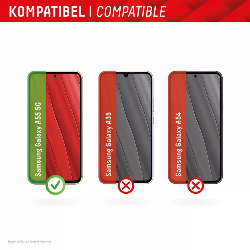 Displex ekraanikaitse + ümbris Samsung Galaxy A55 5G jaoks, Eco paigaldusraam, kriimustuskindel