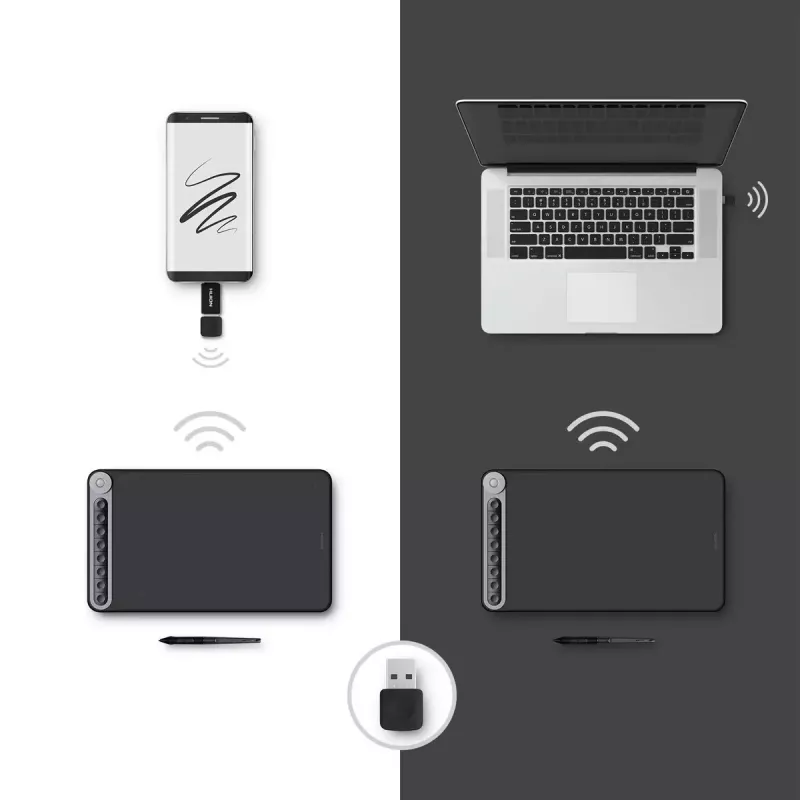 Graafiline tahvel HUION Q620M Must 5080 lpi 266.7 x 166.7 mm USB