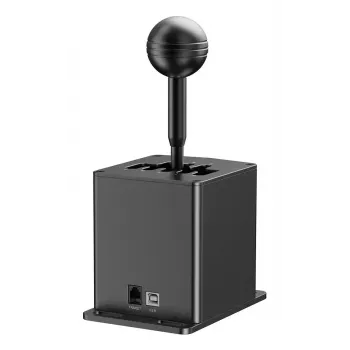 Racing shifter MOZA HGP Shifter — alumiinium, must, 100×143×241 mm, USB-A – USB-B