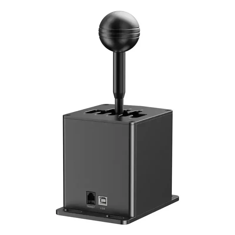 Racing shifter MOZA HGP Shifter — alumiinium, must, 100×143×241 mm, USB-A – USB-B