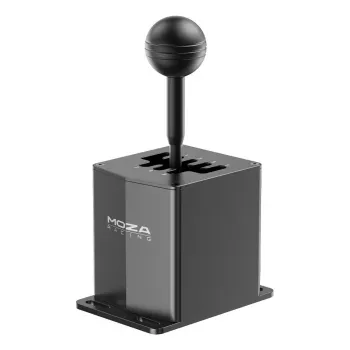 Racing shifter MOZA HGP Shifter — alumiinium, must, 100×143×241 mm, USB-A – USB-B
