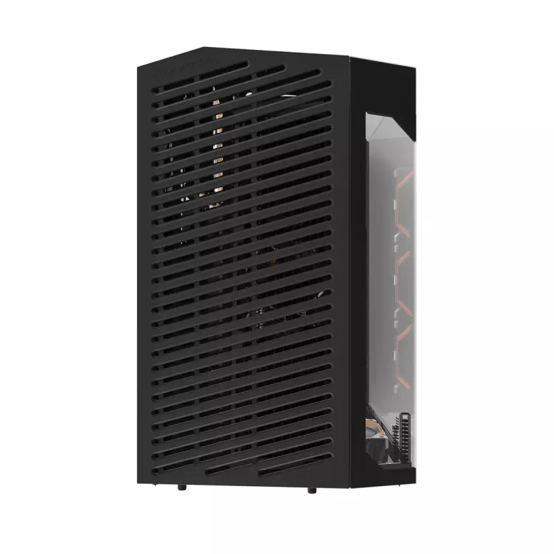 Arvutikorpus Darkflash DY470 Full Tower — must, SPCC, toetab ITX/ATX, HDD 3.5 tolli/2.5 tolli, 1x taga 120 mm, 120 mm küljeventilaatorid