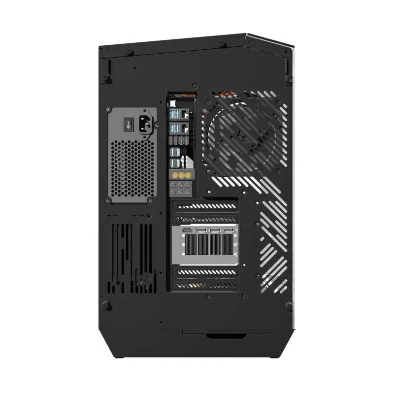 Arvutikorpus Darkflash DY470 Full Tower — must, SPCC, toetab ITX/ATX, HDD 3.5 tolli/2.5 tolli, 1x taga 120 mm, 120 mm küljeventilaatorid