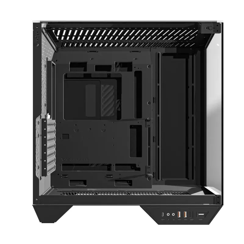 Arvutikorpus Darkflash DY470 Full Tower — must, SPCC, toetab ITX/ATX, HDD 3.5 tolli/2.5 tolli, 1x taga 120 mm, 120 mm küljeventilaatorid