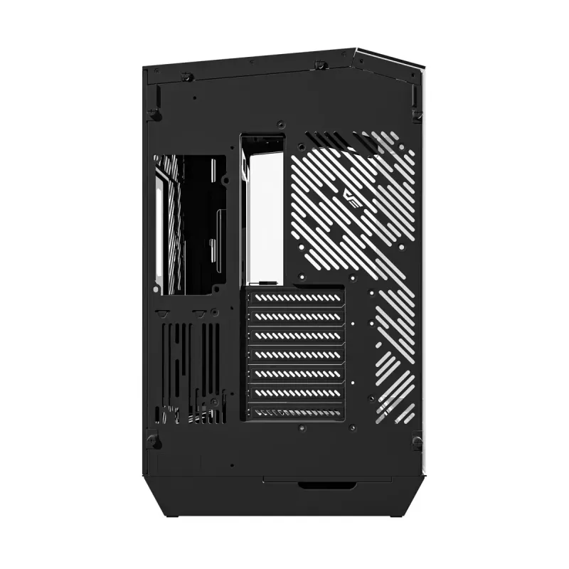 Arvutikorpus Darkflash DY470 Full Tower — must, SPCC, toetab ITX/ATX, HDD 3.5 tolli/2.5 tolli, 1x taga 120 mm, 120 mm küljeventilaatorid