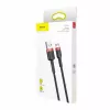 Baseus CAMKLF-B91 nailonist vastupidav andme- ja laadimiskaabel CQ3.0 2.4A USB kuni Micro USB 1m must-punane