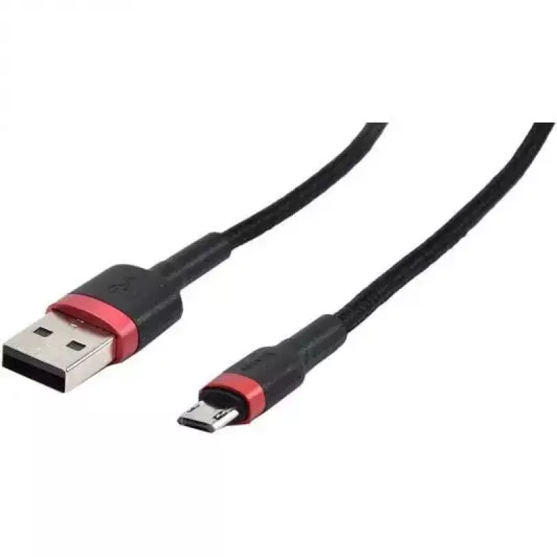 Baseus CAMKLF-B91 nailonist vastupidav andme- ja laadimiskaabel CQ3.0 2.4A USB kuni Micro USB 1m must-punane