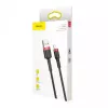 USB-A–Lightning kaabel Baseus CALKLF-C19 2 m — alumiiniumkorpus, 1,5 A, must/punane