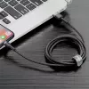 USB A to Lightning kaabel Baseus Cafule (CALKLF-CG1) — nailonpunutis, QC3.0 1.5A, 2 m, hall/must