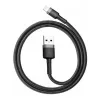 USB A to Lightning kaabel Baseus Cafule (CALKLF-CG1) — nailonpunutis, QC3.0 1.5A, 2 m, hall/must