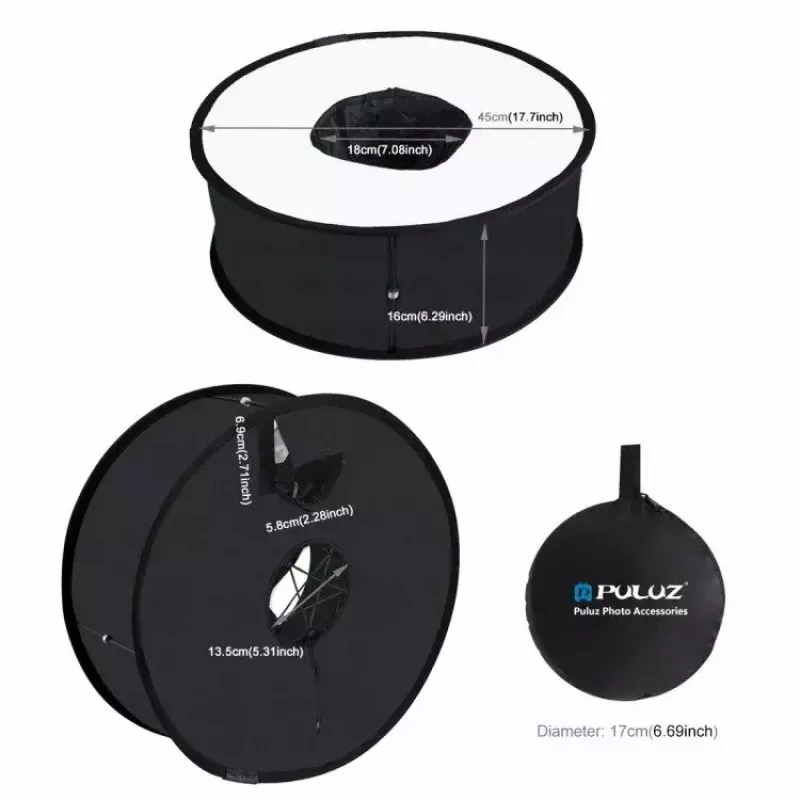 Softbox hajuti Puluz PU5145 45 cm ümmargune kerge fotograafia valgustuse jaoks