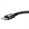 Baseus CALKLF-AG1 Nailonist andme- ja laadimiskaabel USB-C QC3.0 2.4A Lightning-pistikule 0,5 m must, hall