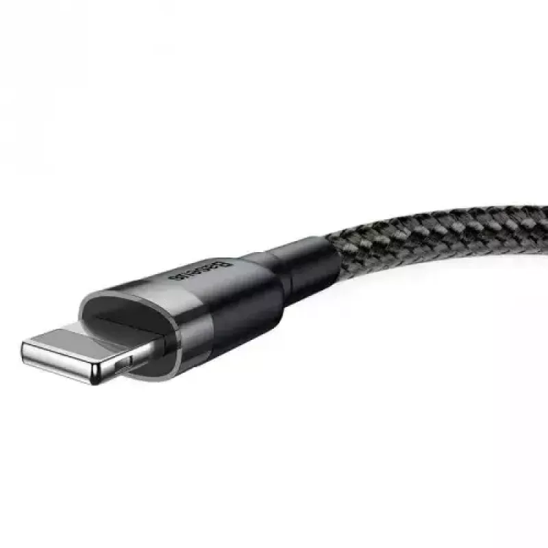 Baseus CALKLF-AG1 Nailonist andme- ja laadimiskaabel USB-C QC3.0 2.4A Lightning-pistikule 0,5 m must, hall