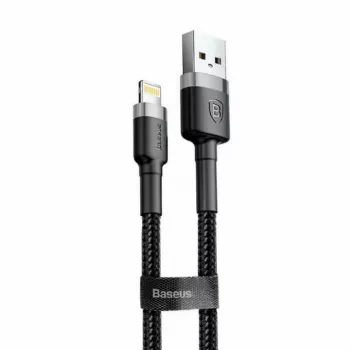 Baseus CALKLF-AG1 Nailonist andme- ja laadimiskaabel USB-C QC3.0 2.4A Lightning-pistikule 0,5 m must, hall