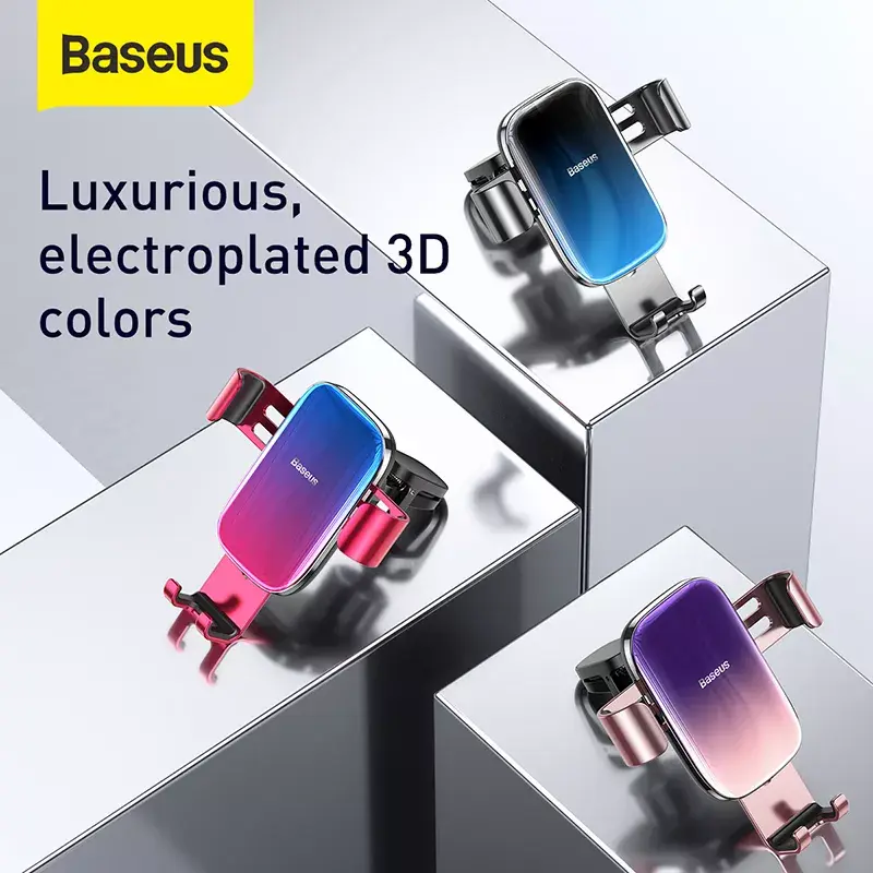 Passiivne hoidik Baseus Glaze Gravity Mobiiltelefon Must